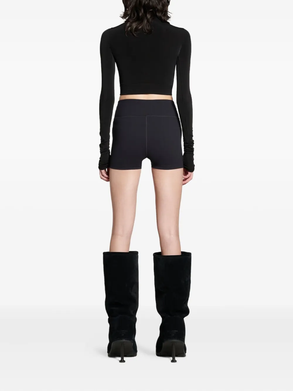 Balenciaga Fietsshorts met logoprint Zwart