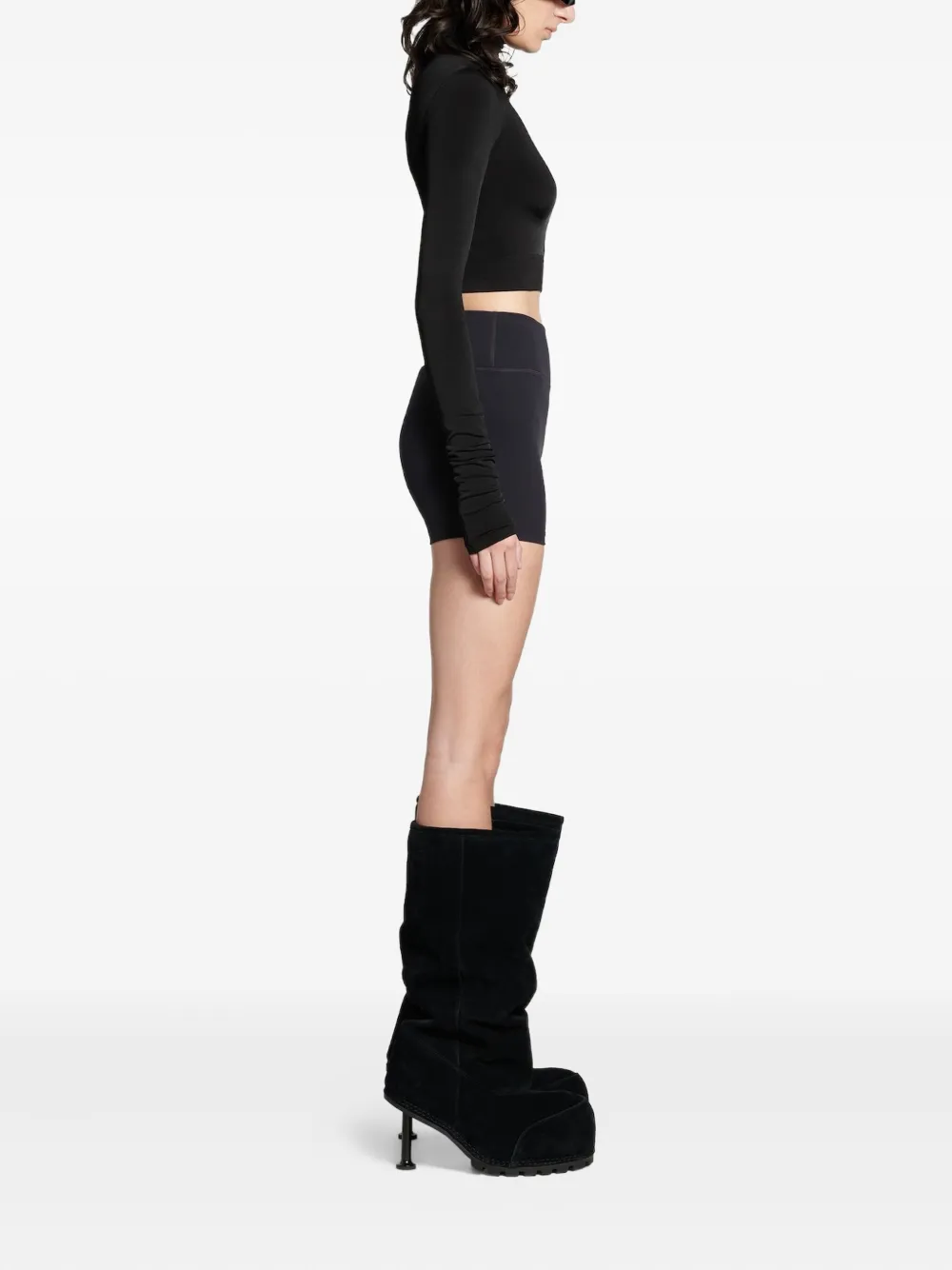 Balenciaga Fietsshorts met logoprint Zwart