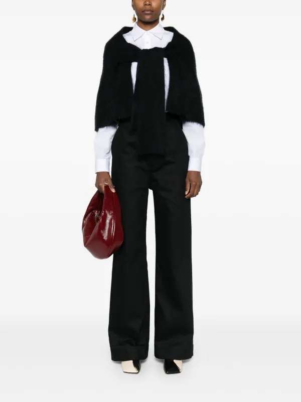 Jil Sander ブラッシュド ケープ | ブラック | FARFETCH JP