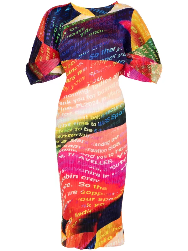 Pleats Please Issey Miyake Voyager ドレス | オレンジ | FARFETCH JP