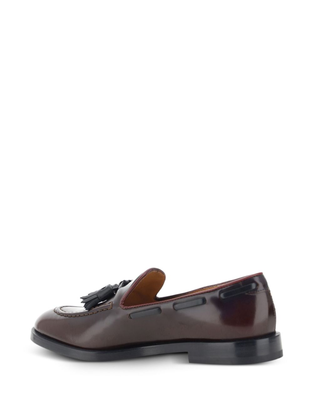 Shop Fratelli Rossetti Tassel-detail Leather Loafers In Red