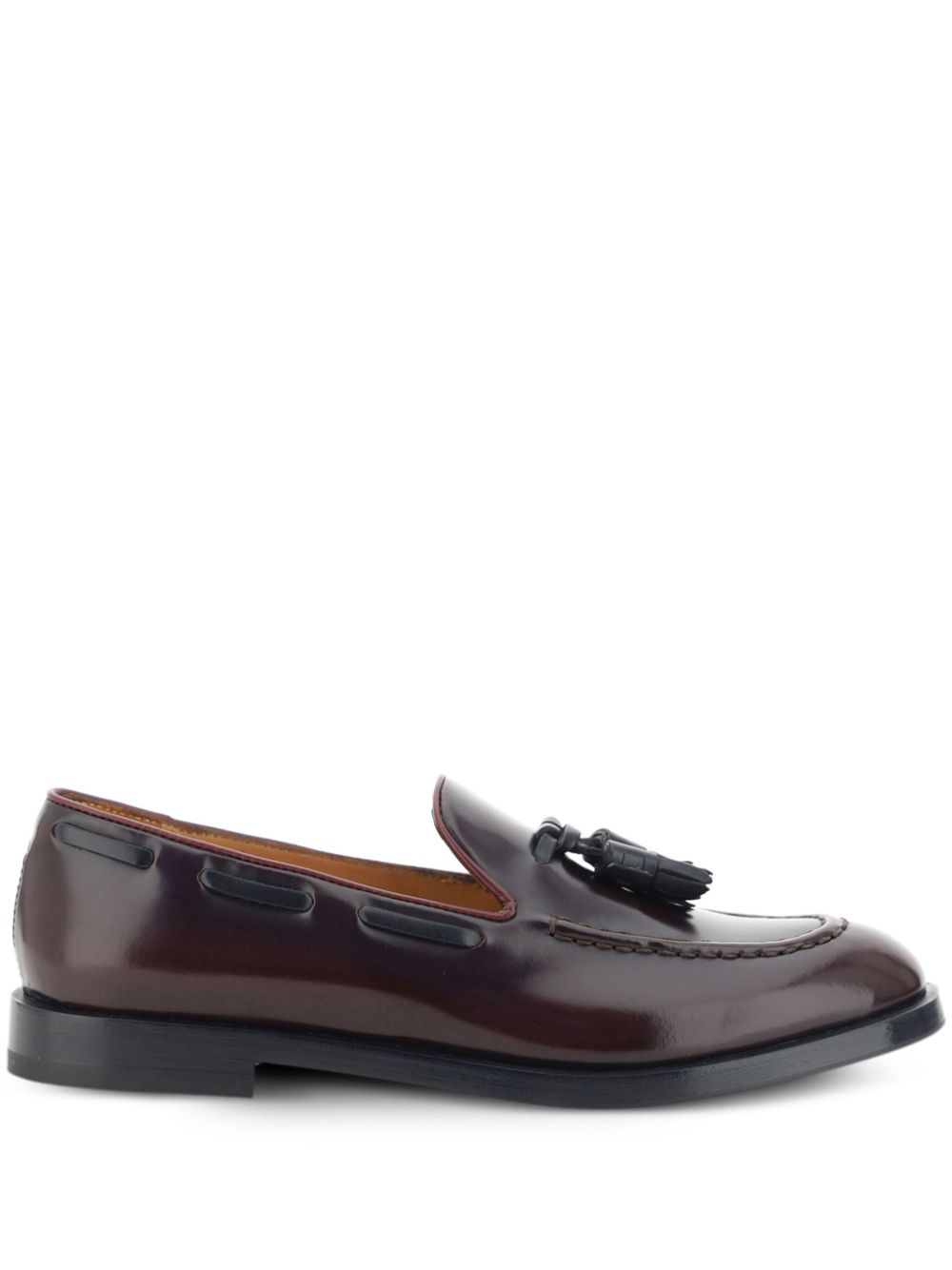 Shop Fratelli Rossetti Tassel-detail Leather Loafers In Red