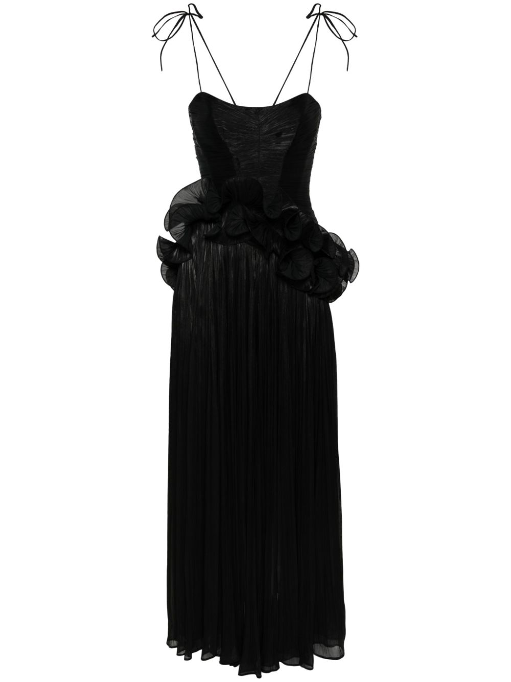 Ana Radu ruffled maxi dress - Black