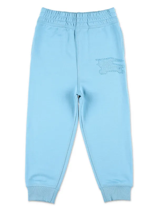 Burberry Kids EKD Cotton Track Pants Blue FARFETCH AU