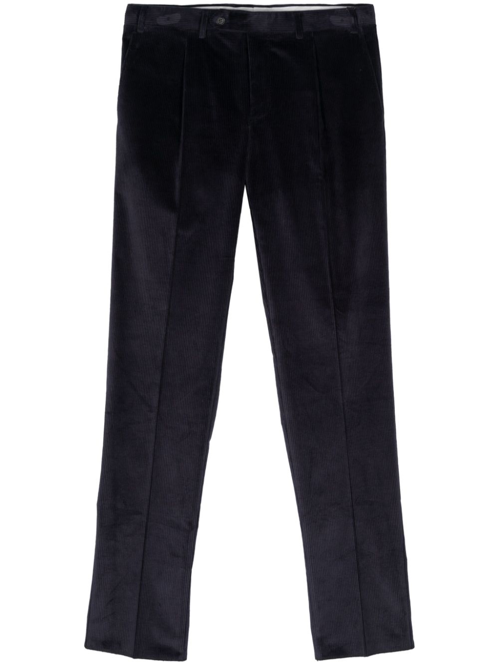 Canali Ribfluwelen broek Blauw