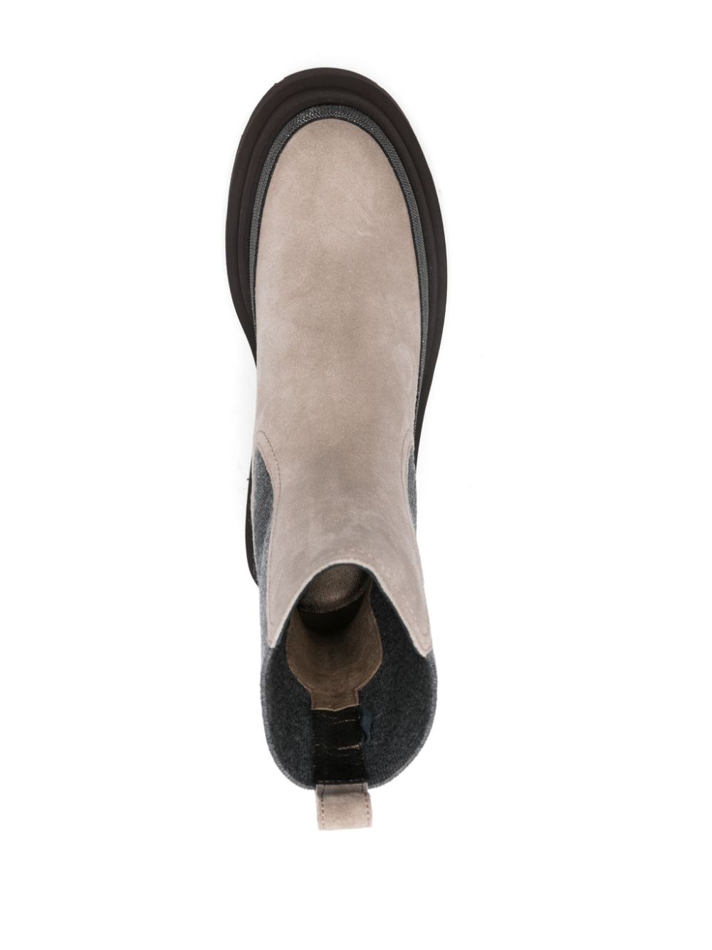 Brunello Cucinelli suede Chelsea boots Grey