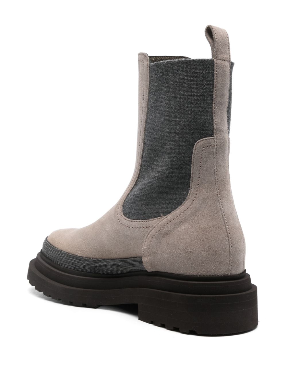 Brunello Cucinelli suede Chelsea boots Grey