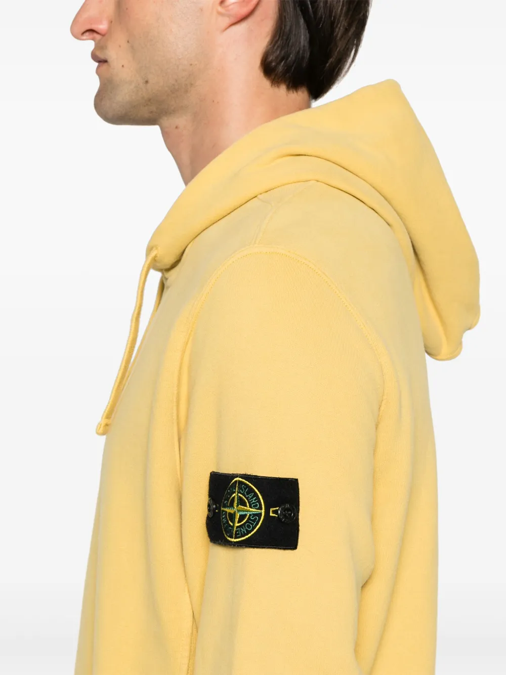 Stone Island Hoodie met Compass-logopatch Geel