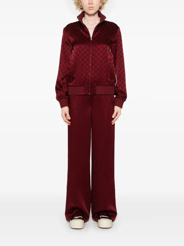 Gucci GG Jacquard Sweatpants Red FARFETCH CA