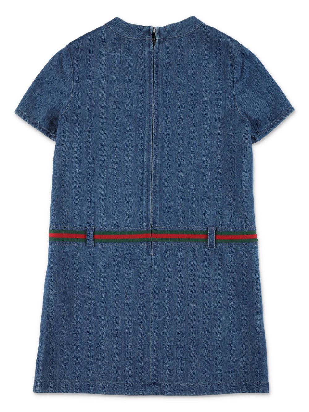 Gucci Kids Web denim dress - Blauw