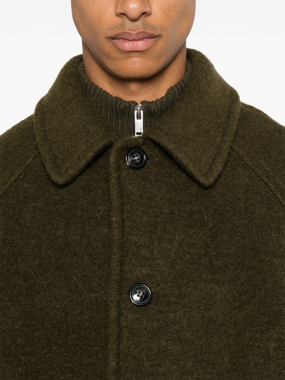 Shop Apc Gaston Coat In Green