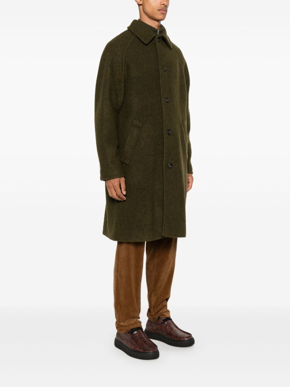 Shop Apc Gaston Coat In Green