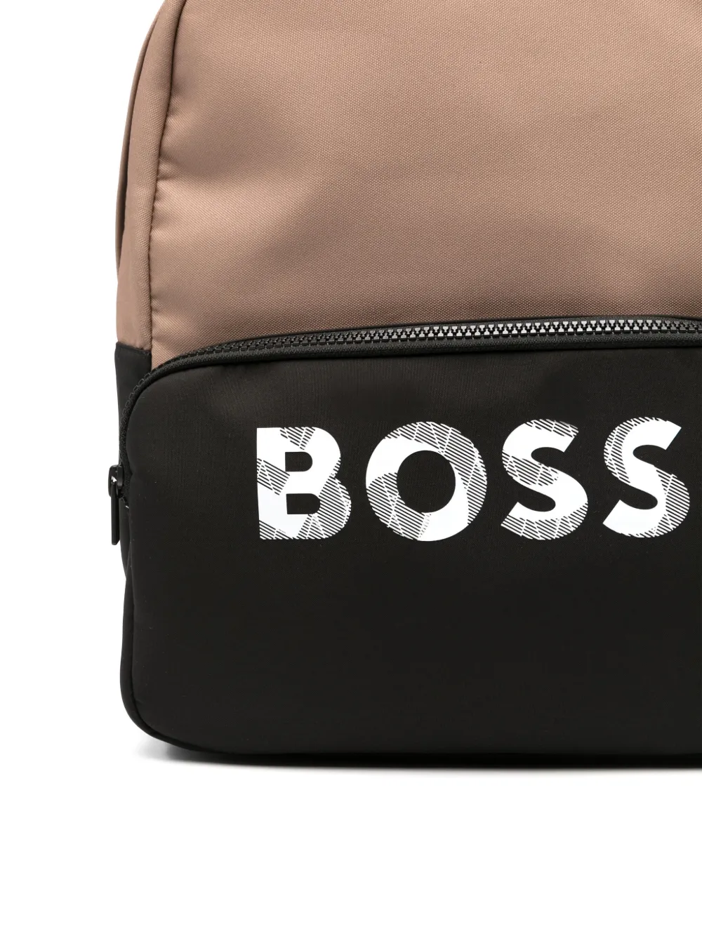Shop Bosswear Logo-print Canvas Backpack In Neutrals