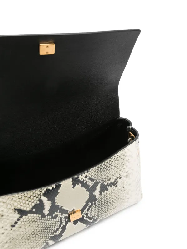 Khaite バッグ Small Lilith Evening Bag in Oxblood Crackle Patent Leather