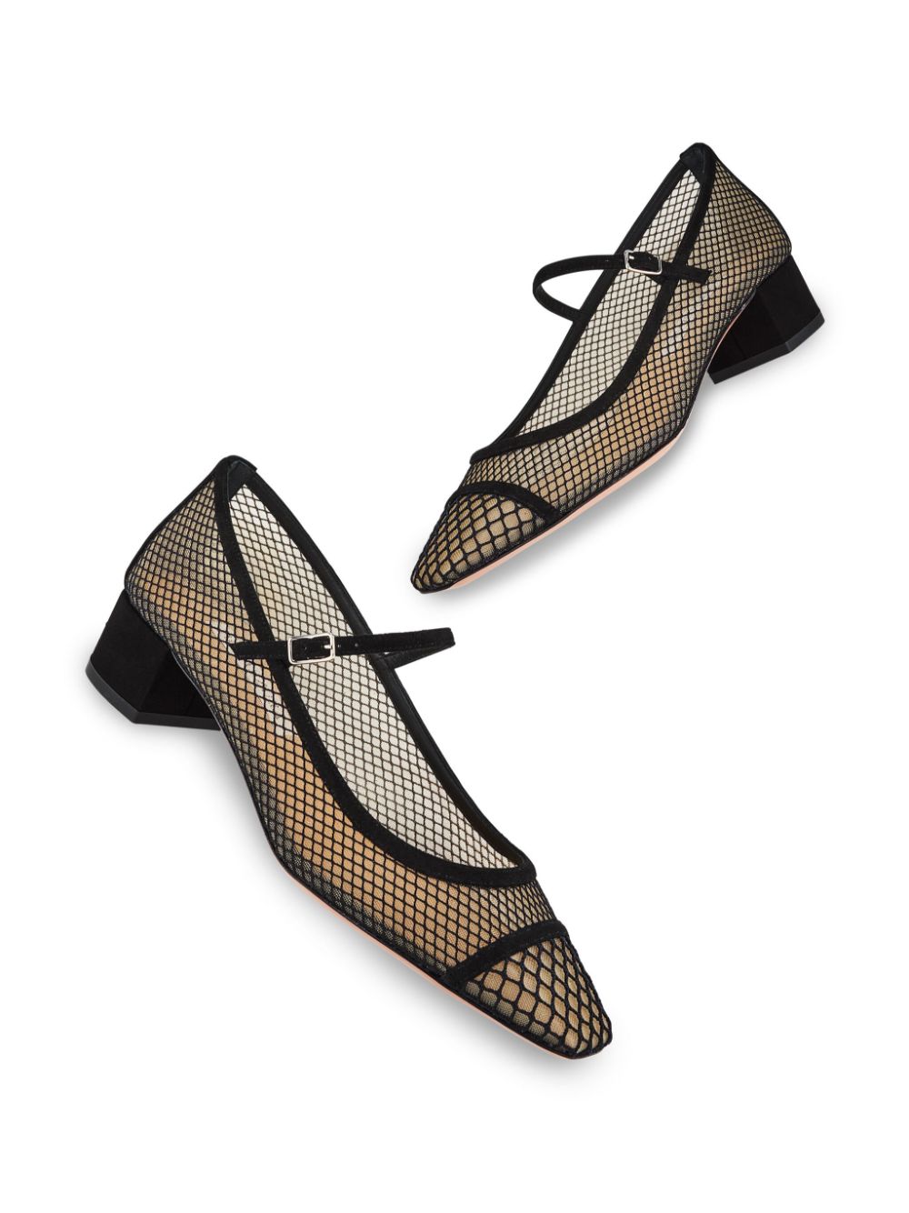 Aquazzura Mayor 35mm mesh pumps Zwart