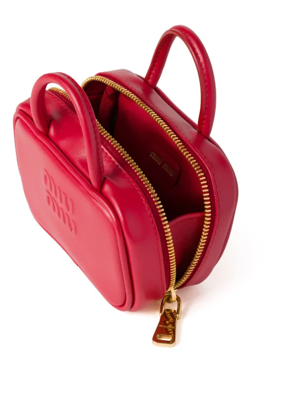 Miu Miu Leather Micro Bag | Red | FARFETCH PL Miu Miu Leather Micro Bag | Red | FARFETCH PL