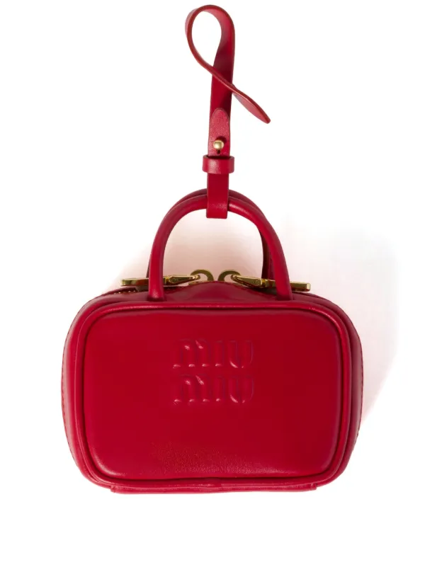 バッグ・カバンその他 MIU MIU Women Bags 5BP088VOOOAN88 F0011 ROSSO Red Miu Miu // Vintage Red & Brown Leather Logo Bag – VSP