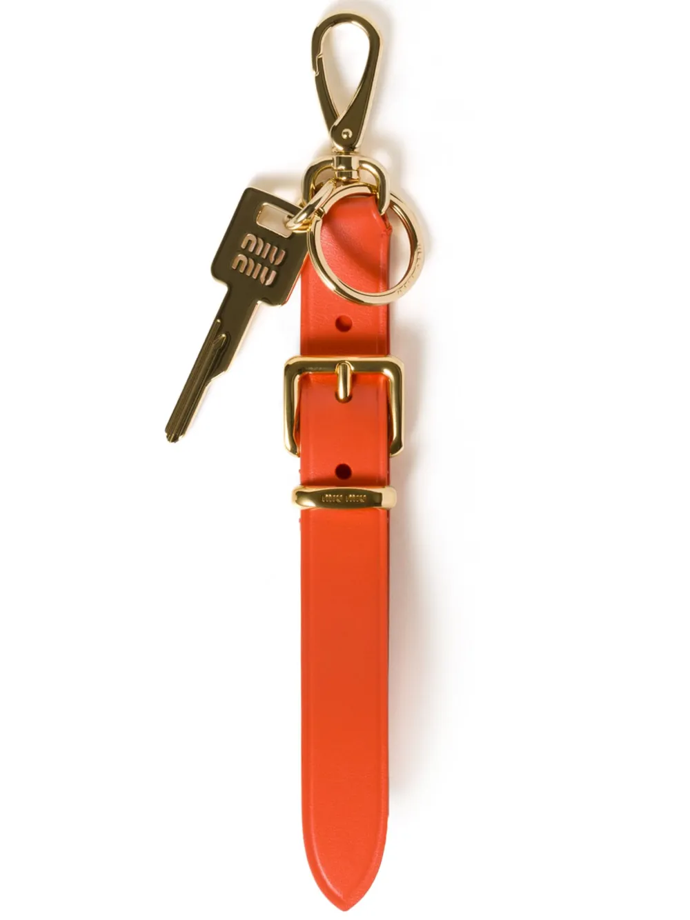 Miu Leren sleutelhanger Oranje