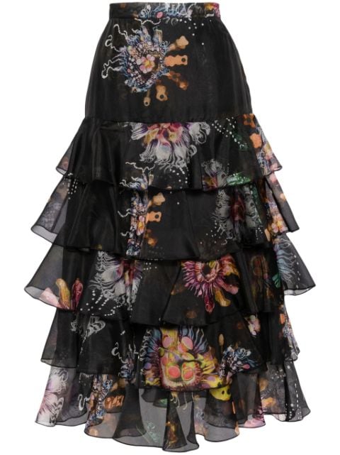 Cynthia Rowley ruffled organza skirt