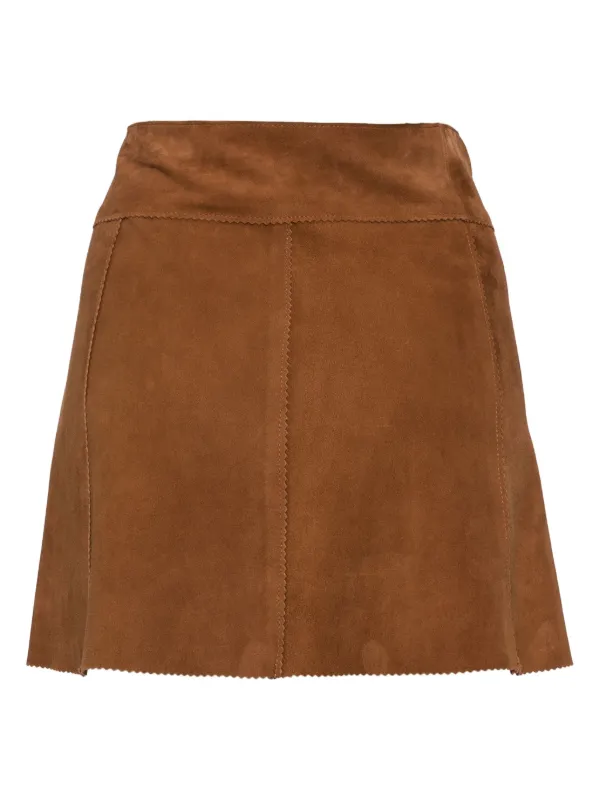 CYNTHIA ROWLEY スカート Cynthia Rowley スエード スカート | ブラウン | FARFETCH JP