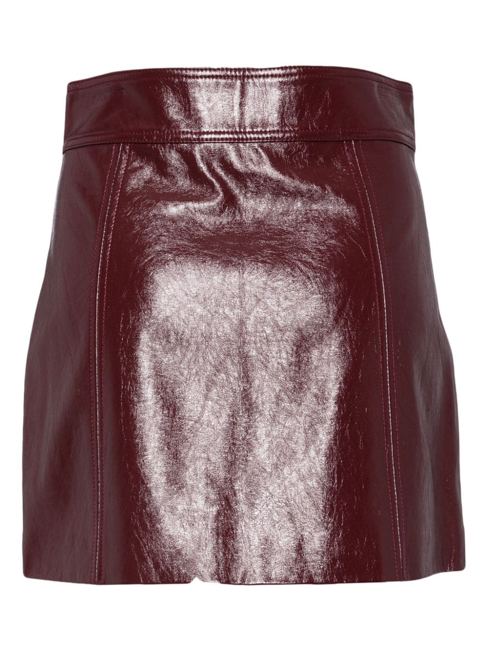 Shop Cynthia Rowley Patent Skirt In Red