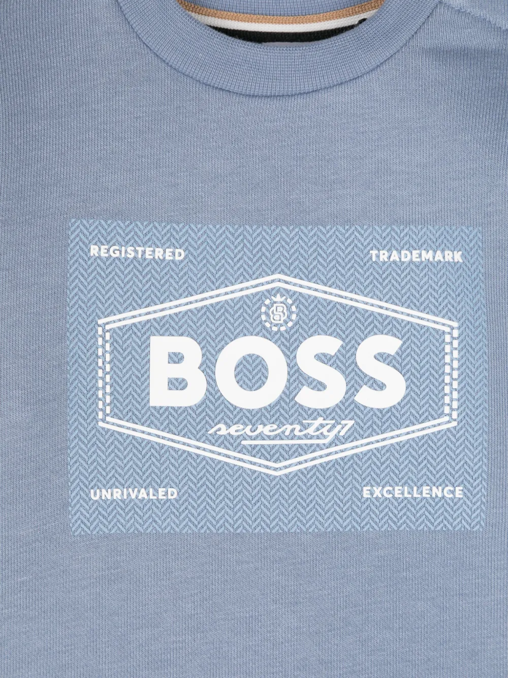 BOSS Kidswear Sweater met logoprint Blauw