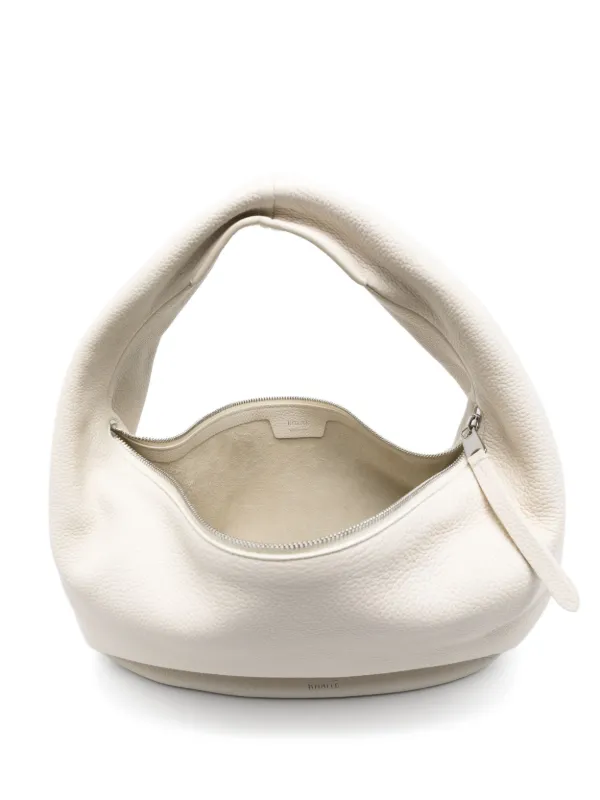 送料関税込★KHAITE★オリビアミディアムレザーショルダーバッグ Medium Olivia Hobo in Black Pebbled Leather – KHAITE