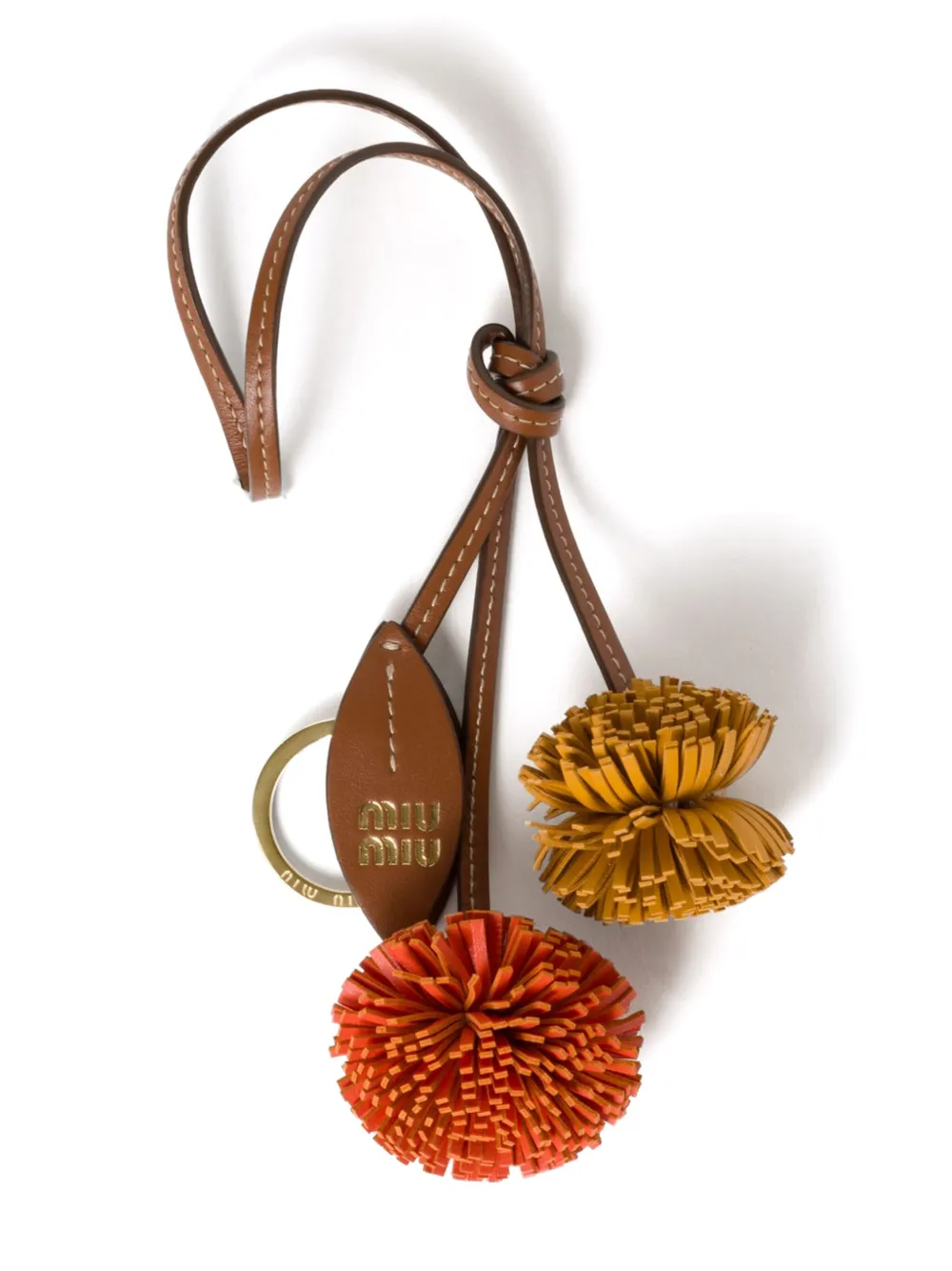 Miu Miu leather keychain | Brown | Image 1