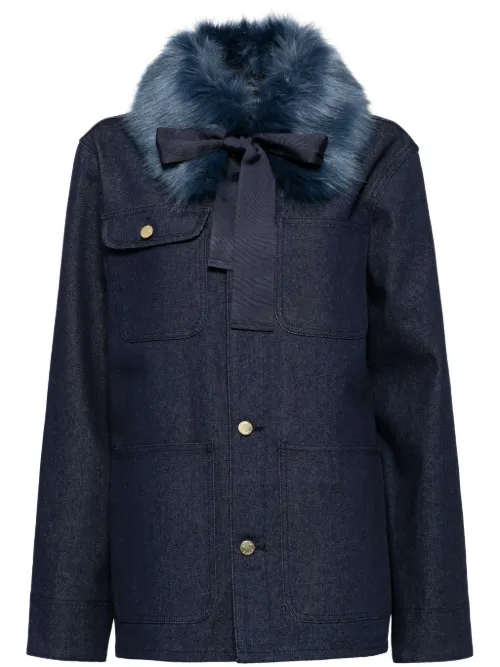 Veste à col détachable en fourrure artificielle - Cynthia Rowley - Modalova