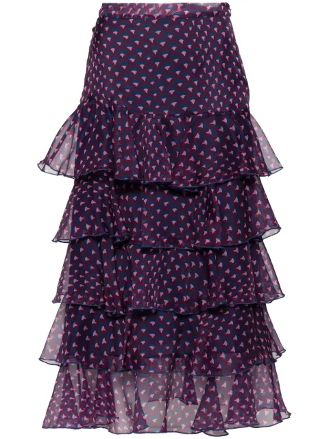 Cynthia Rowley ruffled silk skirt