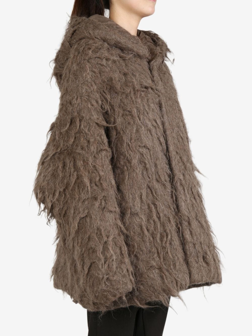 Rick Owens Jumbo hooded coat - Bruin