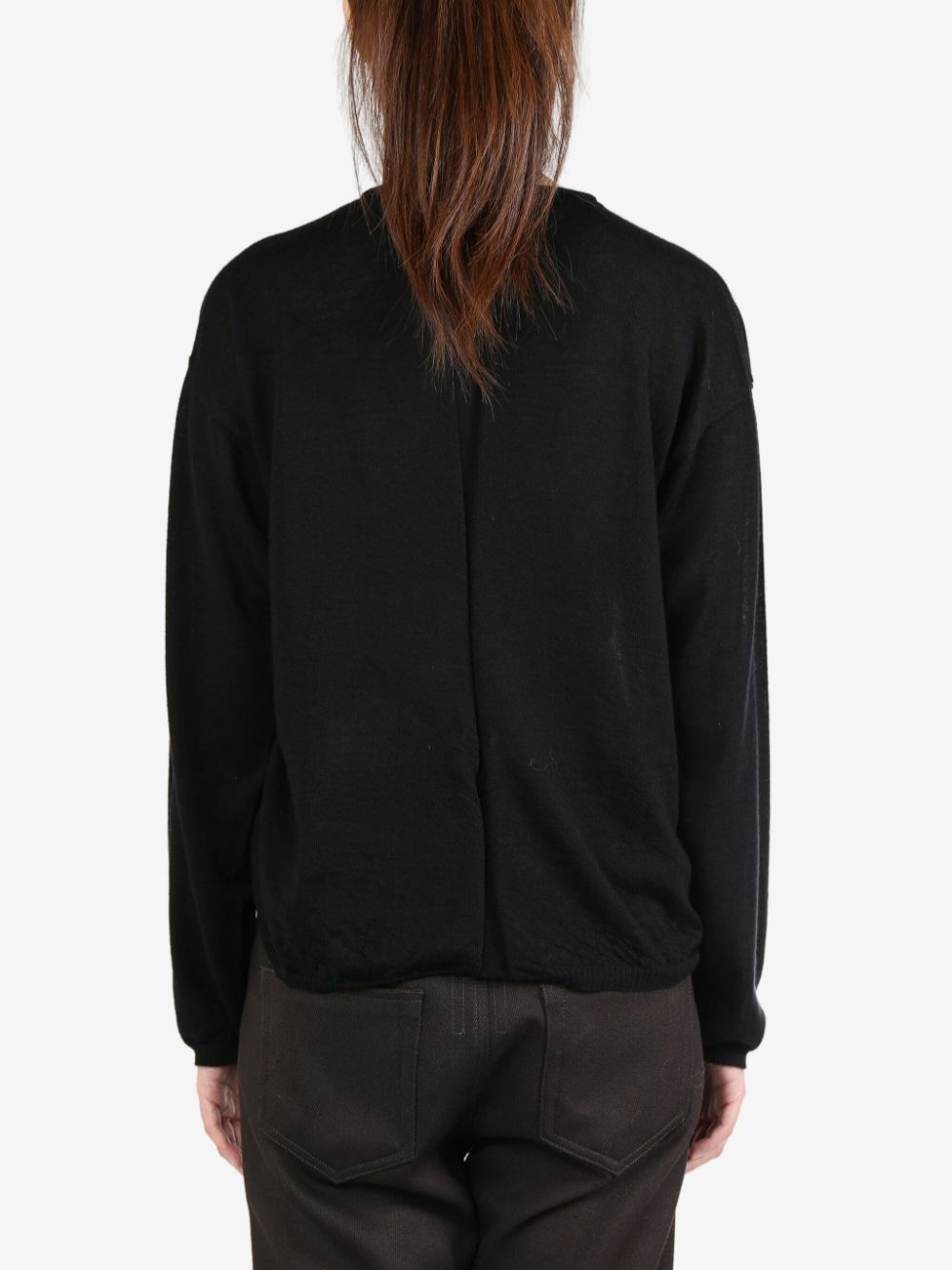 Shop Rick Owens Panelled Jumper In Black