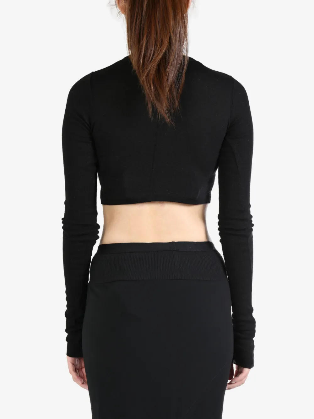 Rick Owens cropped t-shirt Zwart