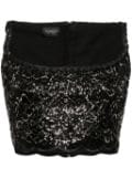 Giambattista Valli sequin-embellishment scallop-hem tank top - Black