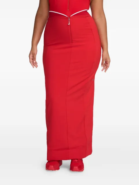 Nike zip-front panelled maxi skirt