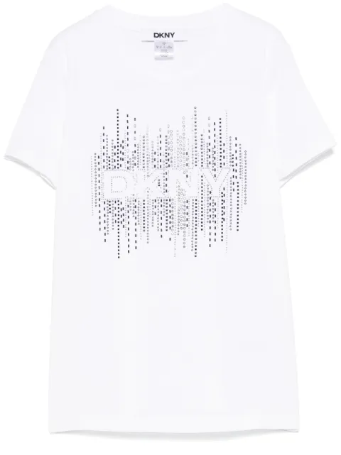 DKNY t-shirt à logo strassé