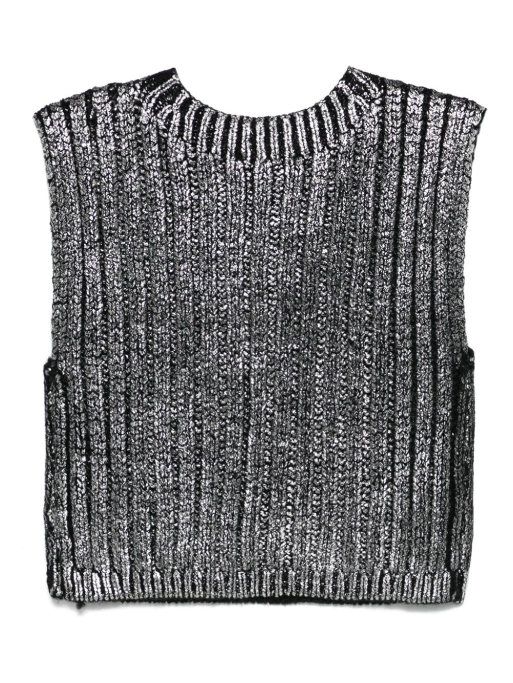 DKNY Kabelgebreide tanktop - Zilver