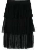 DKNY tiered midi skirt - Black