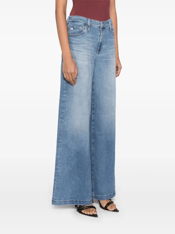 AG Jeans Leana wide leg Jeans Blue FARFETCH NZ