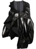 Comme Des Garçons pleat-detail vest - Black