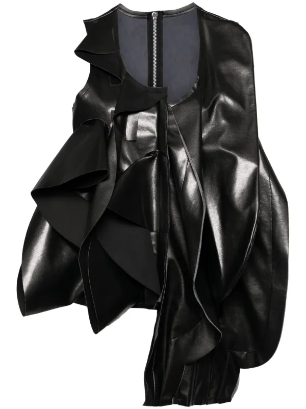 Comme Des Garçons pleat-detail Vest | Black | FARFETCH
