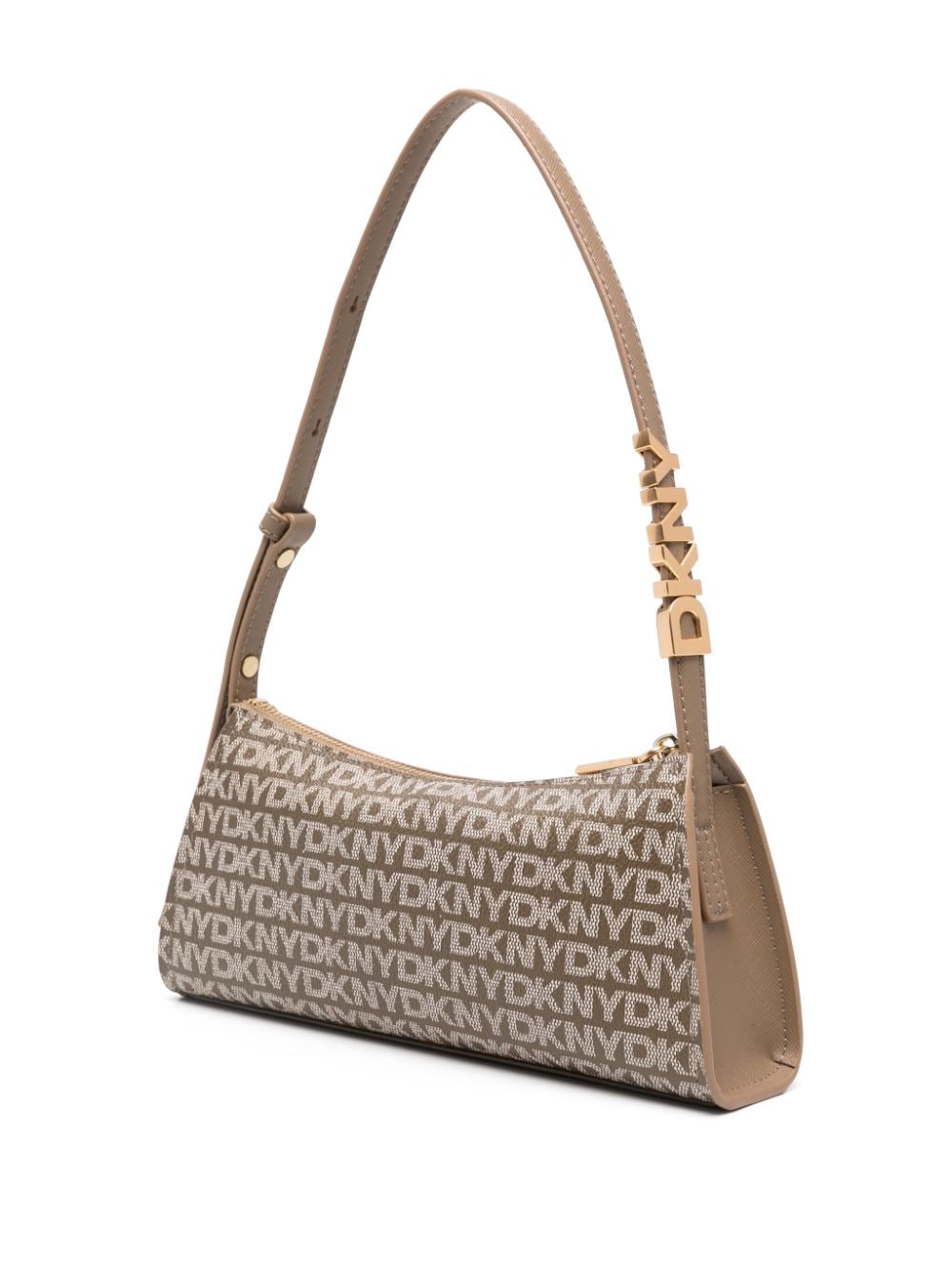 Shop Dkny Avril Shoulder Bag In Brown