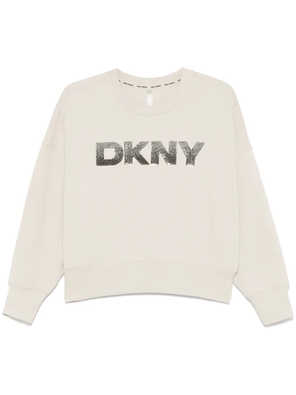 DKNY Sudadera Con Logo De Lentejuelas Neutro FARFETCH MX