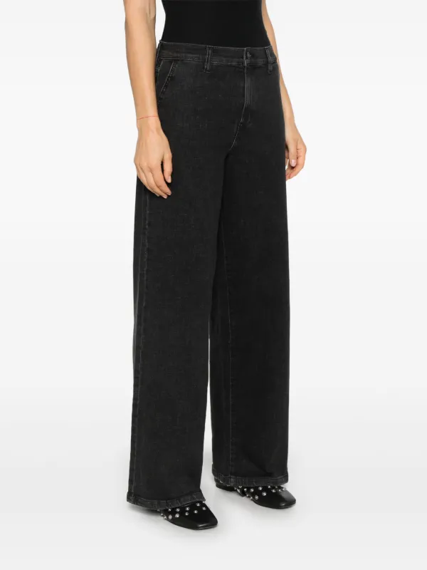 DKNY high-rise wide-leg Jeans | Black | FARFETCH