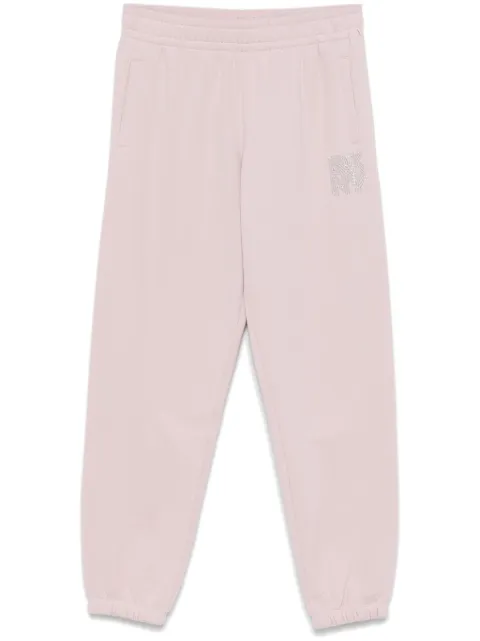DKNY rhinestone-logo trousers