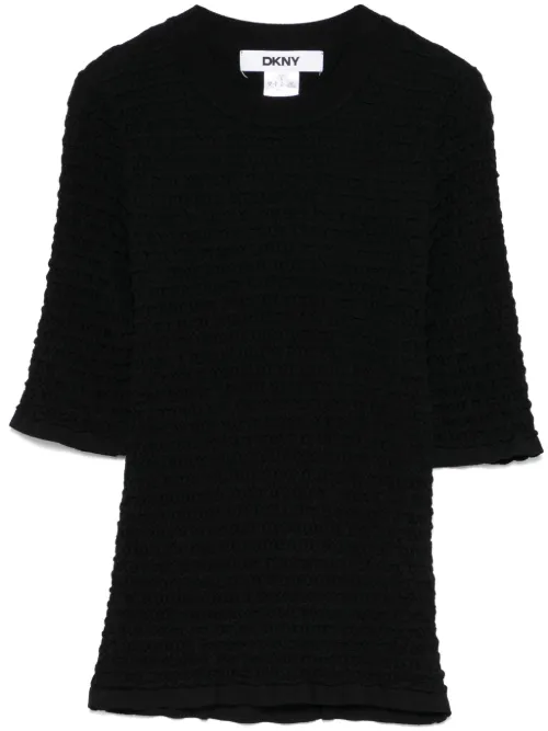 DKNY t-shirt à fronces - Noir - DKNY - Modalova