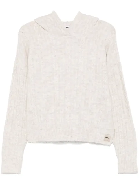 DKNY cable-knit hoodie