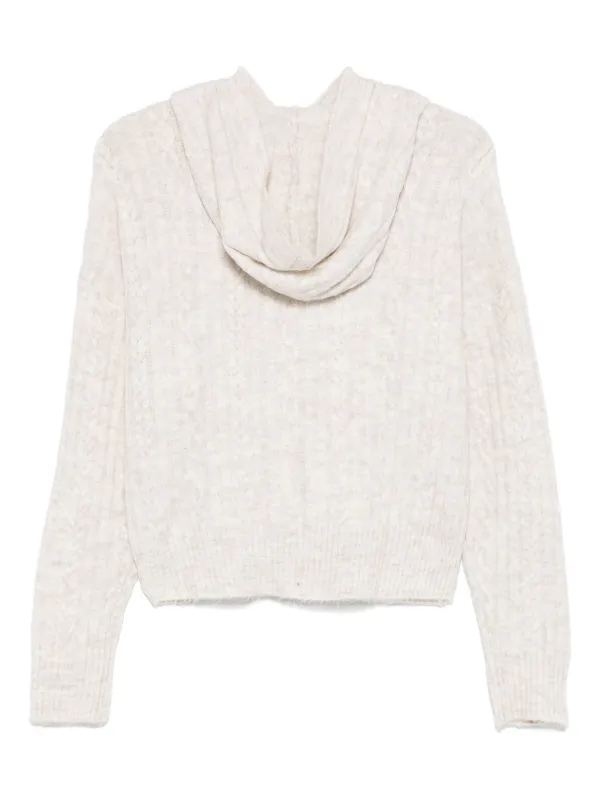 DKNY cable-knit Hoodie Neutrals FARFETCH