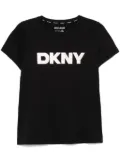 DKNY sequin-logo T-shirt - Black