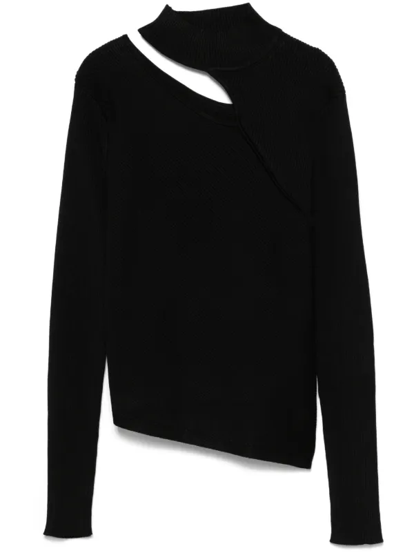 DKNY Stehkragen-Pullover Mit Cut-Out Schwarz FARFETCH AT